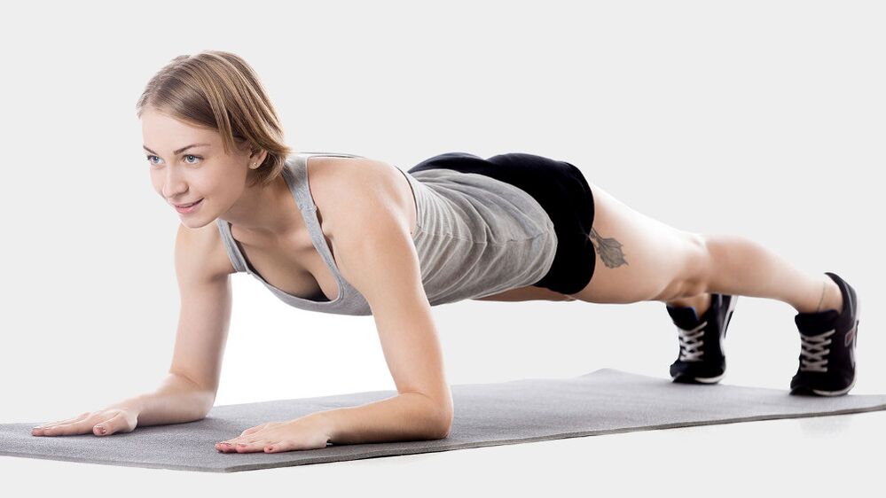 plank for weight loss of the sides and abdomen