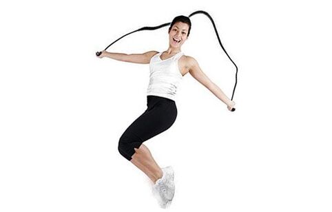 exercises on a skipping rope for losing weight in the abdomen and sides